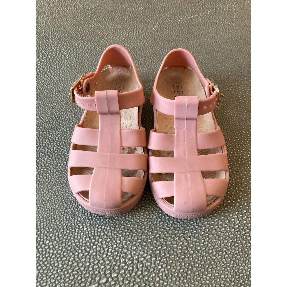 Kids Pink Jelly Fisherman Sandals